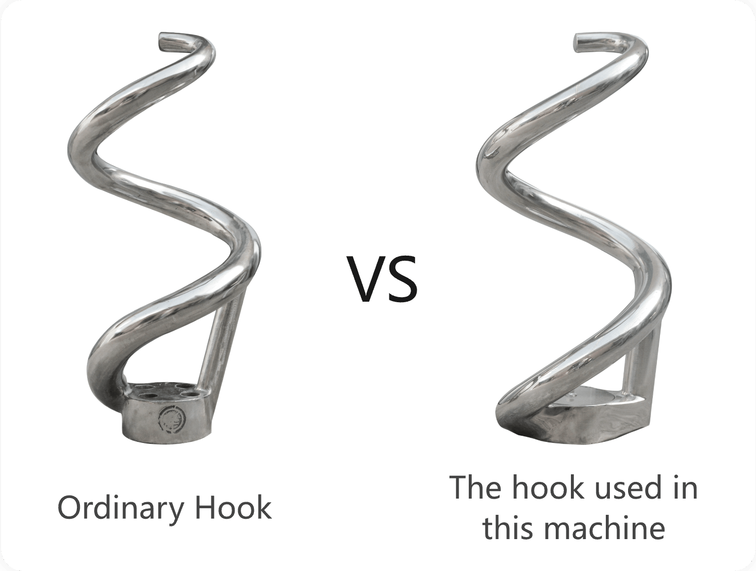 Ordinary Hook vs The hook used in this machine
