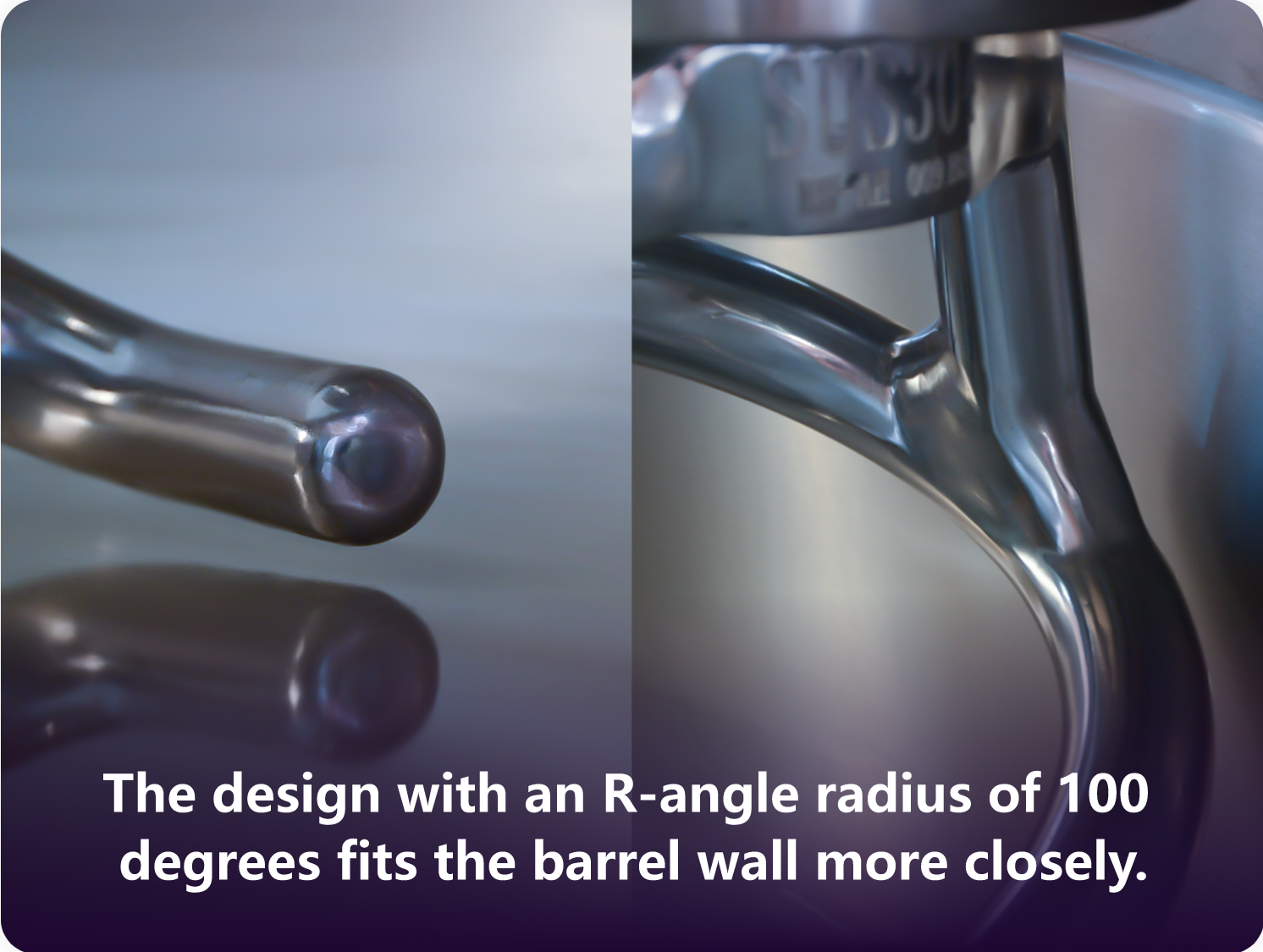 Close-up of the hook design