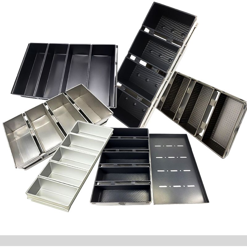 Toast boxes dedicated to food processing plants, all-in-one long bread pans for bread production lines.